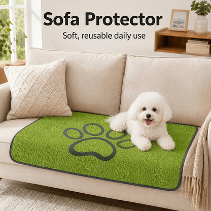 Tapis de propreté lavable pour chien - Alèse réutilisable antidérapante en polyester super absorbant pour cage, canapé et sol, tapis d'éducation résistant aux déchirures et lavable en machine pour petits et moyens chiens, tailles S et L