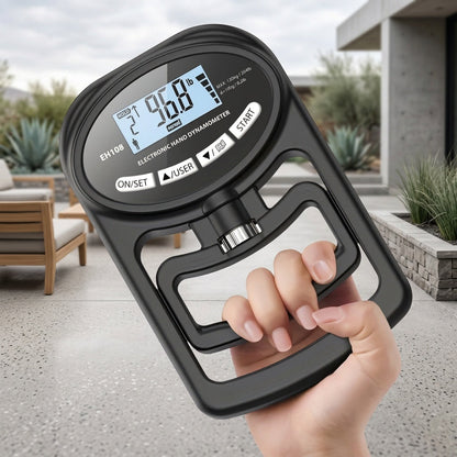 Dynamomètre à main numérique – Testeur de force de préhension 120 kg, entraîneur de poigne réglable pour l'entraînement sportif, les tests de condition physique, la physiothérapie et la rééducation, pour hommes, femmes et athlètes