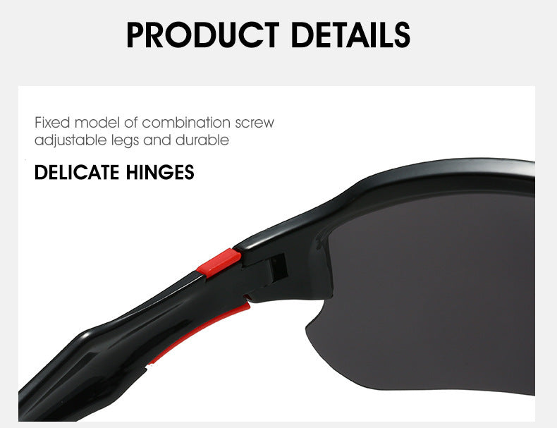 Lunettes de soleil sport polarisées demi-monture pour hommes, protection UV400, lunettes légères pour le ski, la conduite, la course, la pêche et les activités en plein air, lot de 3 ou lot de 10