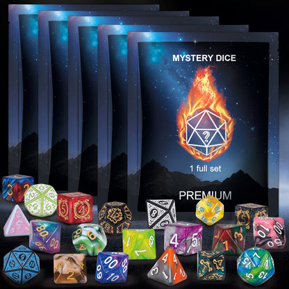 Set de dés polyédriques pour JDR avec sac en velours, 7 dés en acrylique pour Dungeons & Dragons, MTG, jeux de plateau, set complet D20 D12 D10 D8 D6 D4, cadeau idéal pour Halloween, Noël ou un anniversaire
