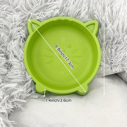 6-Pack Colorful Cat Face Pet Bowls, Durable Plastic Food & Water Dishes for Cats & Small Dogs, Easy-Clean Small Pet Feeding Bowls for Indoor Outdoor Use, Cat Birthday Party Bowls, Assorted Colors