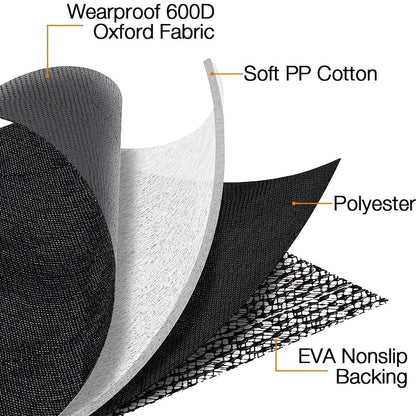 Housse de siège arrière fractionnable 60/40 pour voitures, camions et VUS – Protection de siège arrière imperméable pour animaux et enfants, 100 % polyester facile à nettoyer, ajustement universel, noir