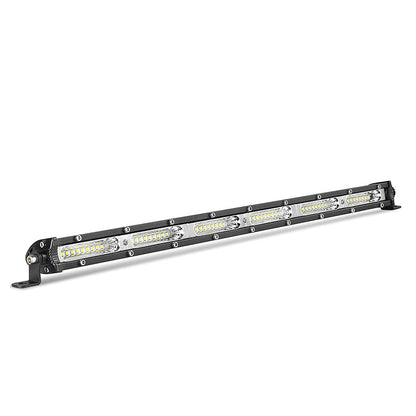 Barre lumineuse LED 20 pouces 180W pour tout-terrain, simple rangée – Lampe de travail ultra mince 12V/24V pour camion, VTT, VUS, tracteur, Jeep et bateau – Blanc 6000K, durée de vie de 50 000 heures – Velora