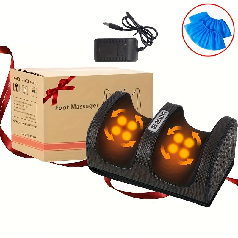 Masseur de pieds électrique avec chaleur – Pétrissage profond et compression pour jambes, pieds et bras, usage à domicile et au bureau, modèles multiples avec housses de pieds