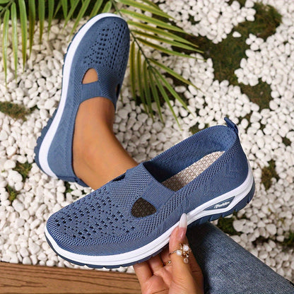 Women's Mesh Slip-On Sneakers – Lightweight Comfortable Casual Walking Shoes for Beach, Vacation, Camping & Everyday Summer Use, Sizes US 6.5–10.5