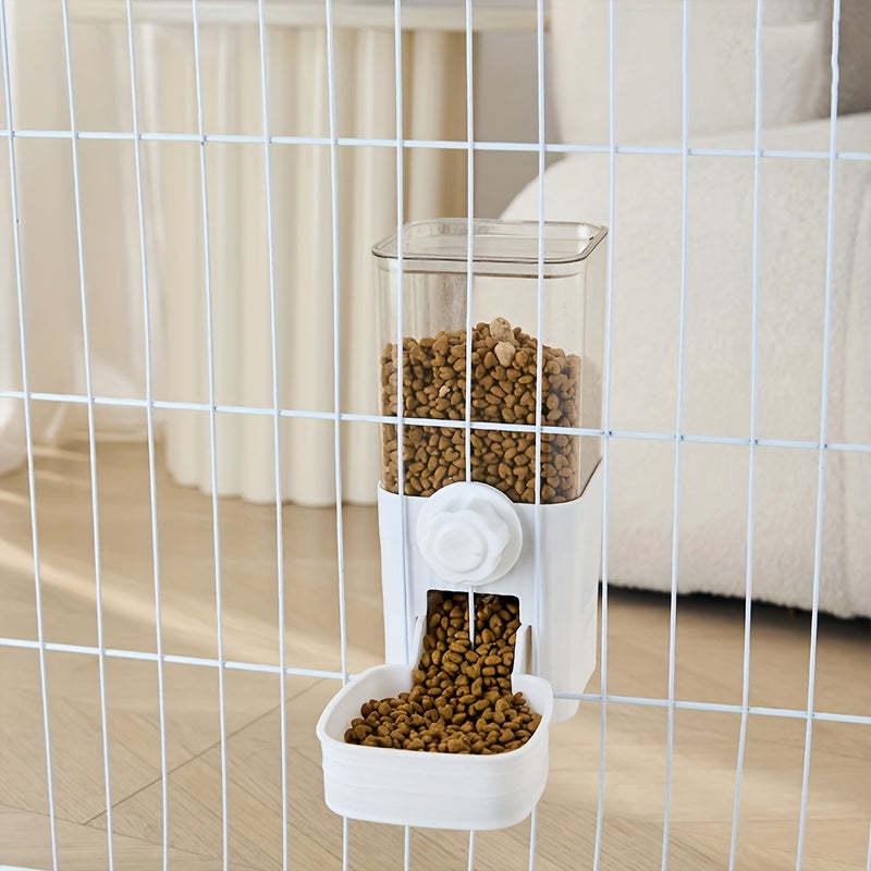 Distributeur automatique de nourriture et d'eau par gravité à suspendre pour lapins, chats, chiens et cochons d'Inde, ensemble abreuvoir et mangeoire, 1,2 L / 0,5 L
