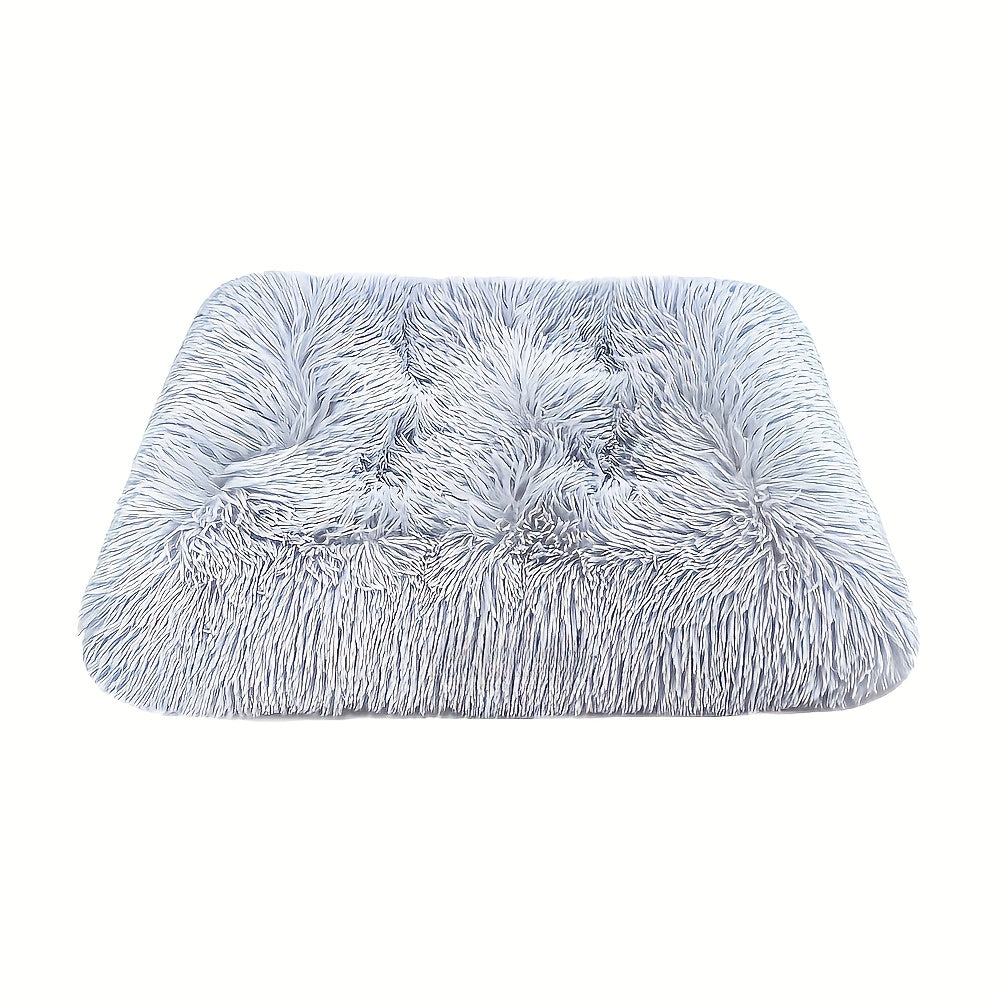 Panier pour chien et chat en peluche surdimensionné, tapis épais, chaud et lavable, lit pour animaux en polyester avec housse amovible, toutes races et tailles, mobilier pour animaux confortable et durable, gris clair, S, L, XL