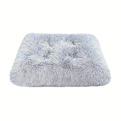 Panier pour chien et chat en peluche surdimensionné, tapis épais, chaud et lavable, lit pour animaux en polyester avec housse amovible, toutes races et tailles, mobilier pour animaux confortable et durable, gris clair, S, L, XL