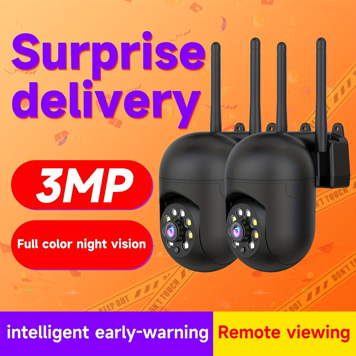Lot de 2 caméras de sécurité WiFi 2K QHD PTZ panoramique 355° – Double bande 2,4 G/5 G, détection de mouvement par IA, vision nocturne couleur, audio bidirectionnel, stockage cloud et carte SD, babyphone, caméra de surveillance intérieure