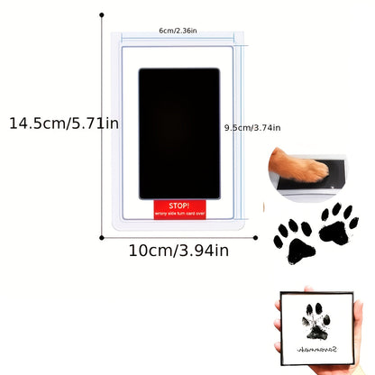 Kit tampon encreur pour empreintes de pattes de chiens et chats – Lot de 3 tampons encreurs noirs à séchage rapide, souvenir durable pour nouveaux propriétaires d'animaux, visites chez le vétérinaire et cadeaux commémoratifs