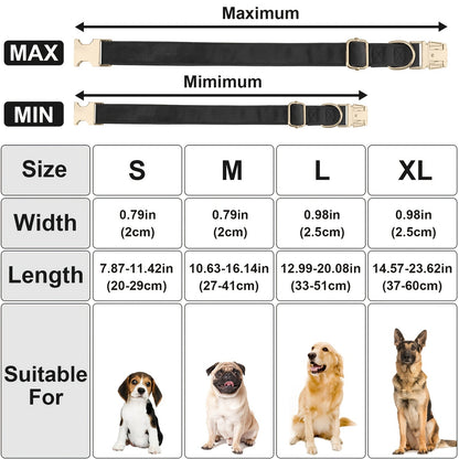Collier avec nœud papillon pour chien en velours réglable avec boucle en métal - Collier avec nœud papillon mignon pour chiot, tailles S-XL pour chiens petits, moyens et grands, 12 couleurs, cadeau durable et élégant pour chien