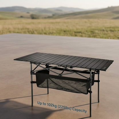 Table de camping pliante avec sac de transport – Table d'extérieur légère et portable, 3 tailles disponibles pour le camping, la plage, le pique-nique, le barbecue, le jardin, le bateau et les voyages, installation et rangement faciles