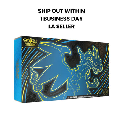 Coffret Ultra-Premium Pokémon JCC Méga Dracaufeu X-ex – 18 boosters, 2 cartes promo brillantes, tapis de jeu, étui à cartes, 65 protège-cartes, pièce métallique et carte à code pour le JCC Live