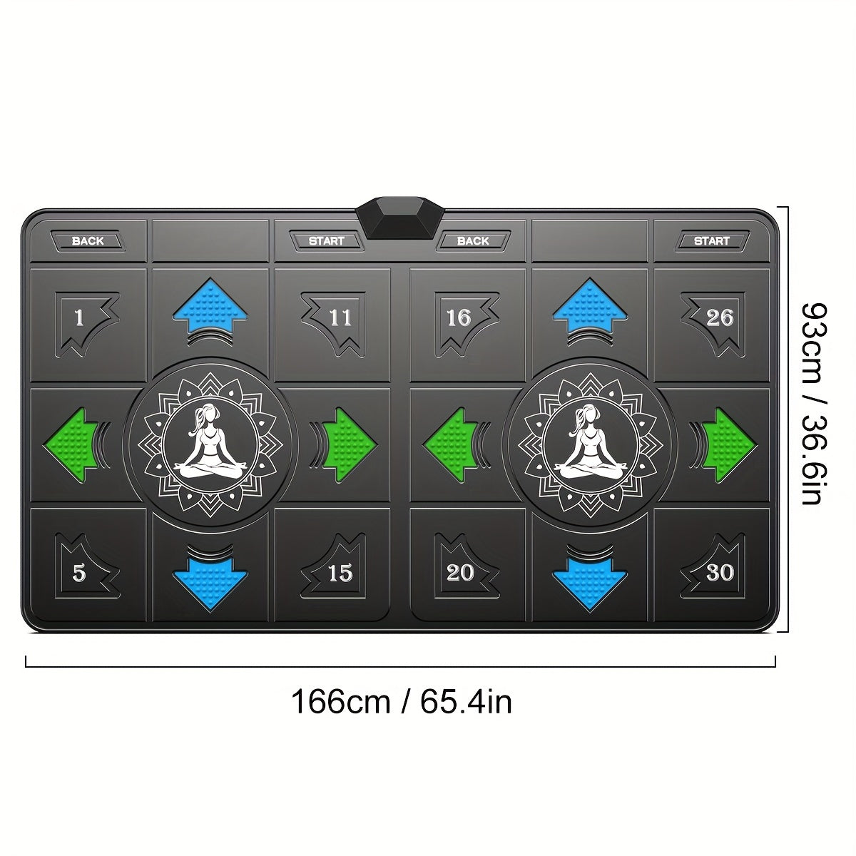 Tapis de danse sans fil pour enfants et adultes - Tapis de danse électronique pour deux joueurs avec caméra HD, compatible TV, jeu de fitness pour garçons et filles de 3 ans et plus | Cadeau d'anniversaire ou de Noël pour s'amuser en famille