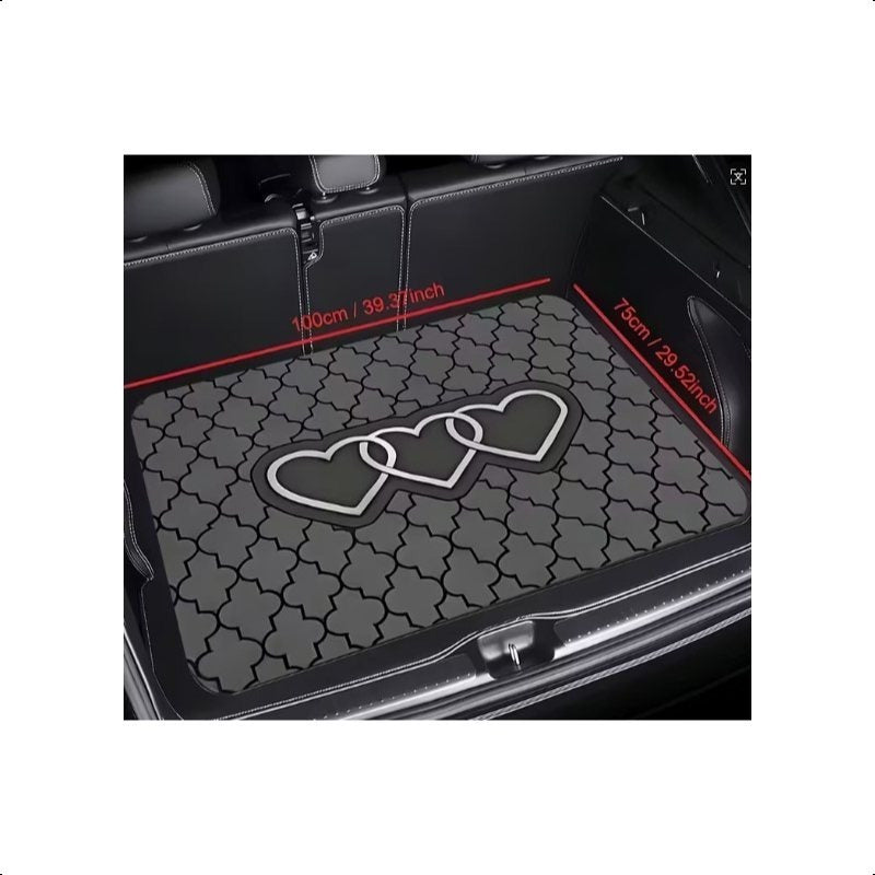 Tapis de coffre pour voiture – Revêtement de chargement antidérapant et imperméable avec motifs uniques, protection intérieure de véhicule durable contre la saleté, les déversements et les rayures, ajustement universel