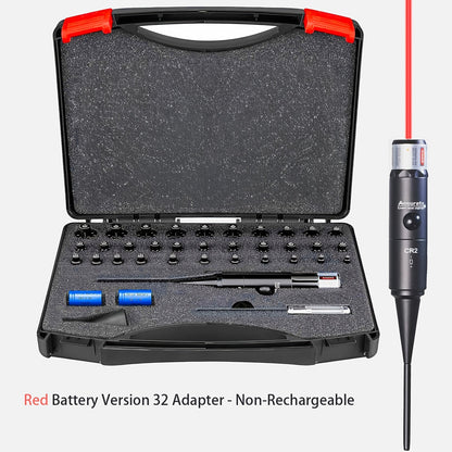Kit laser de réglage de tir rouge/vert avec 8 ou 32 adaptateurs, universel multi-calibre de 0.17 à 12GA pour fusil, pistolet et fusil de chasse - Outil tactique de mise à zéro d'arme
