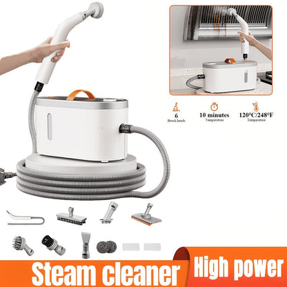 Nettoyeur vapeur portatif, 4,4 bars, haute puissance, chauffe rapide, 6 têtes multifonctions, grand réservoir de 1,4 L, double sécurité, pour cuisine, canapé, sol, salle de bain, voiture, réfrigérateur, climatiseur