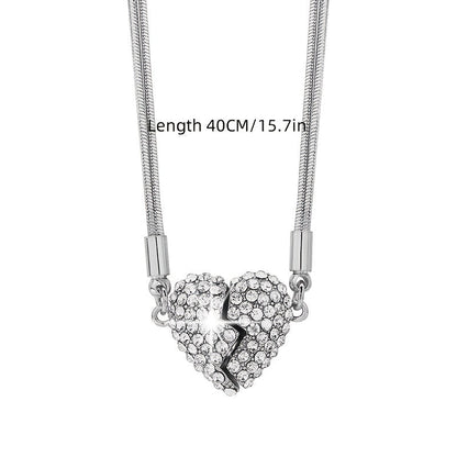 Collier triple rang avec cœur en argent sterling S925 pour femme – Pendentif multicouche hypoallergénique avec pierre de naissance de décembre, bijou classique et élégant pour la Saint-Valentin, les mariages et le quotidien, 40 cm à 60 cm