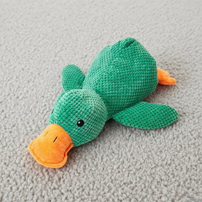 Jouet en peluche couineur en forme de canard pour chien, 23 cm - Animal en peluche interactif à mâcher pour chiens et chats, 3 couleurs, jouet sonore résistant aux morsures pour toutes les races, peluche douce et mignonne pour le jeu et le confort