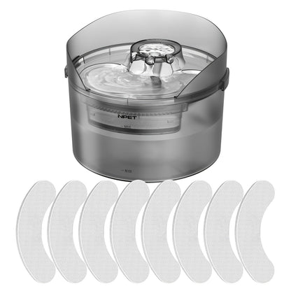 Fontaine à eau pour grands chiens 5L & 8L avec triple système de filtration, abreuvoir automatique pour animaux avec protection anti-éclaboussures et kit de nettoyage pour grands chiens et foyers multi-animaux – Pompe silencieuse, sans pile nécessaire