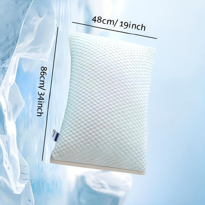 Lot de 2 oreillers rafraîchissants format King – Qualité hôtelière, ne s'affaissent pas, garnissage en mousse à mémoire de forme et alternative au duvet, housse en polyester et viscose, lavables en machine, pour dormeurs sur le côté, le dos ou le ventre