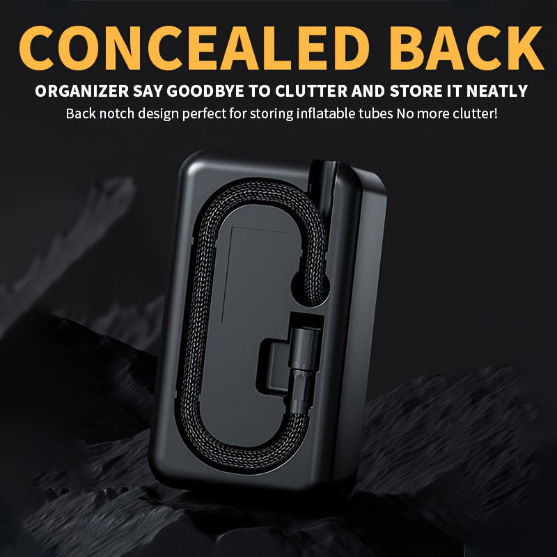 Compresseur d'air portable rechargeable par USB-C – Pompe à air sans fil 150 PSI avec manomètre numérique, éclairage LED et 5 modes de gonflage pour voiture, moto, vélo, ballon – Outil de garage léger
