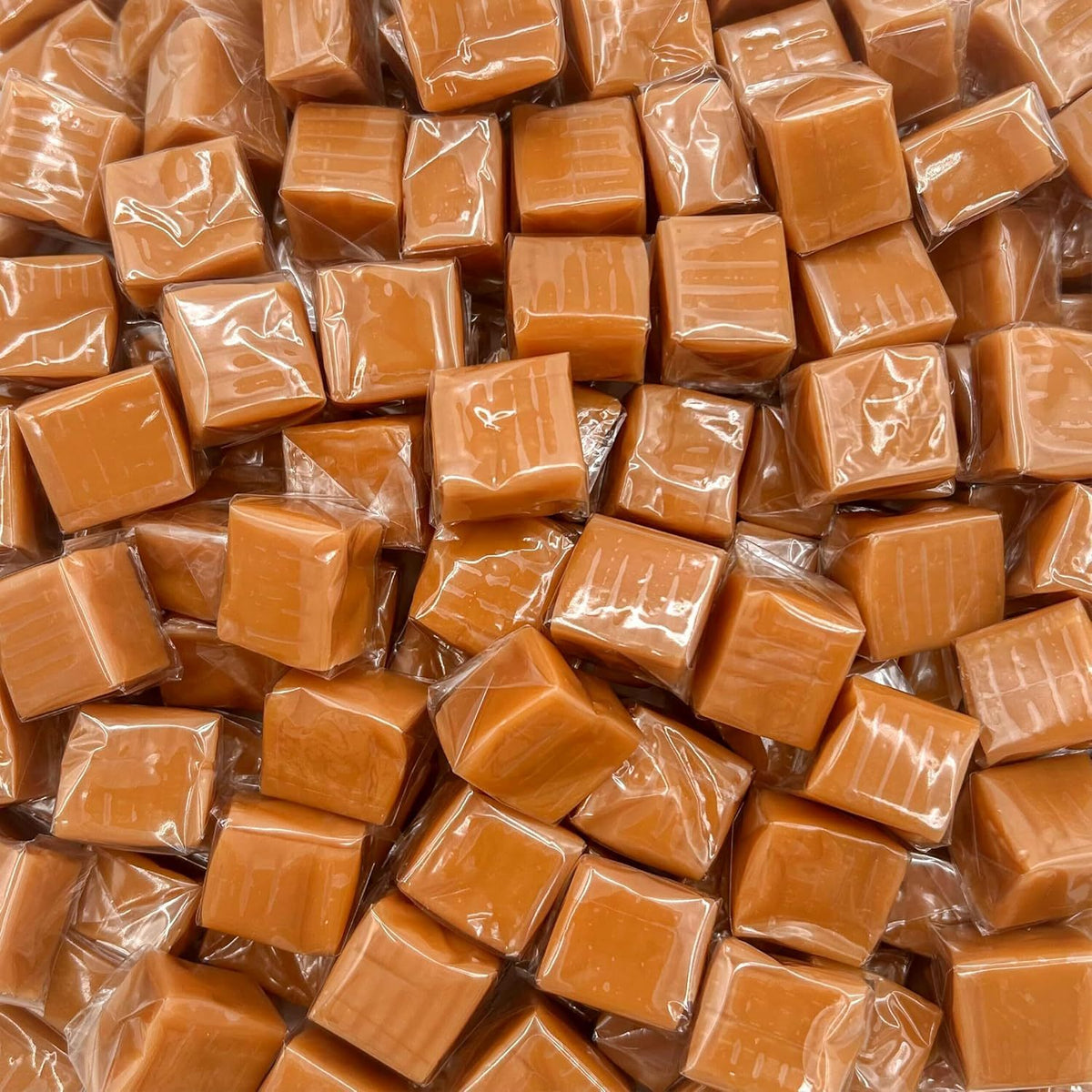 Cubes de caramel au sel marin, paquet en vrac de 1,36 kg – environ 225 pièces, emballées individuellement, caramel fondant à partager, pour le goûter, offrir, cuisiner ou remplir des coupelles à bonbons