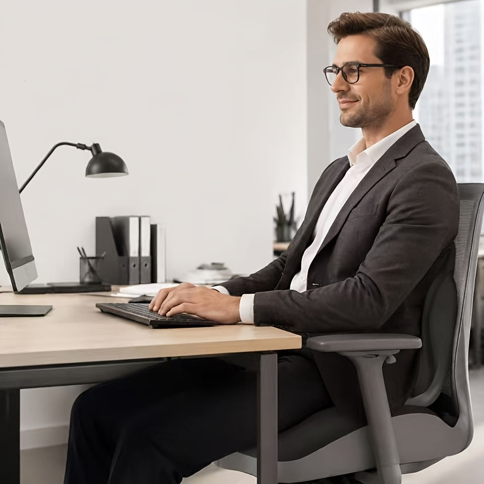 Coussin de siège ergonomique en mousse à mémoire de forme avec soutien lombaire et design creux respirant – Coussin de coccyx confortable pour chaise de bureau, siège auto, position assise prolongée, unisexe