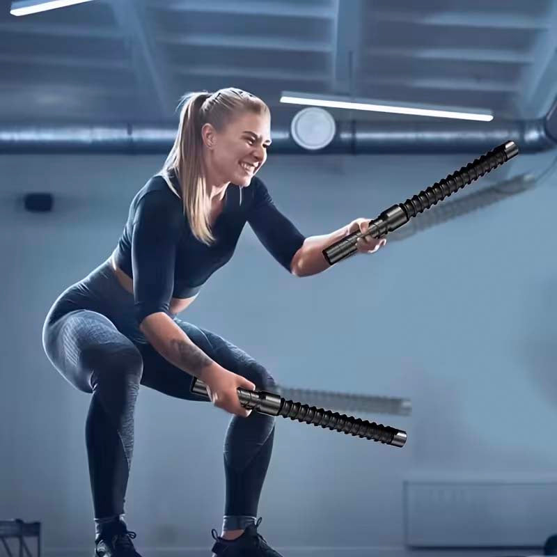 Lot de 2 cordes de combat sans corde – Cordes d'exercice lestées portables sans fil pour entraînement HIIT à domicile, cardio, corps complet, bras, épaules, abdominaux et jambes pour adultes et débutants