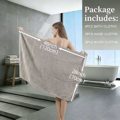 Ensemble de 12 ou 24 débarbouillettes en coton – Qualité hôtel, très absorbantes et à séchage rapide pour salle de bain, spa, salle de sport et maison, gris foncé, bleu, blanc, violet, orange