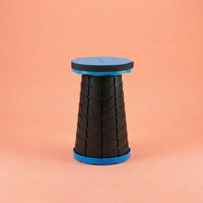 Collapsible Camping Stool 400 Lbs Capacity Ultra-Portable Lightweight Folding Seat - Folds Flat Fits in Backpack for Camping, Hiking, Fishing & Indoor Outdoor Use - Rainbow Option Available