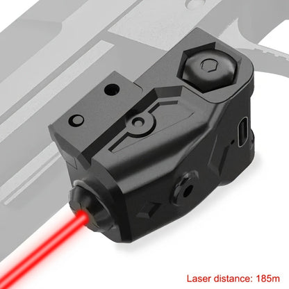 Viseur laser rechargeable USB-C pour rail Picatinny – Combo viseur point laser vert et rouge avec lampe torche tactique, résistant aux vibrations, réglage rapide, pour pistolets, fusils, chasse et compétition