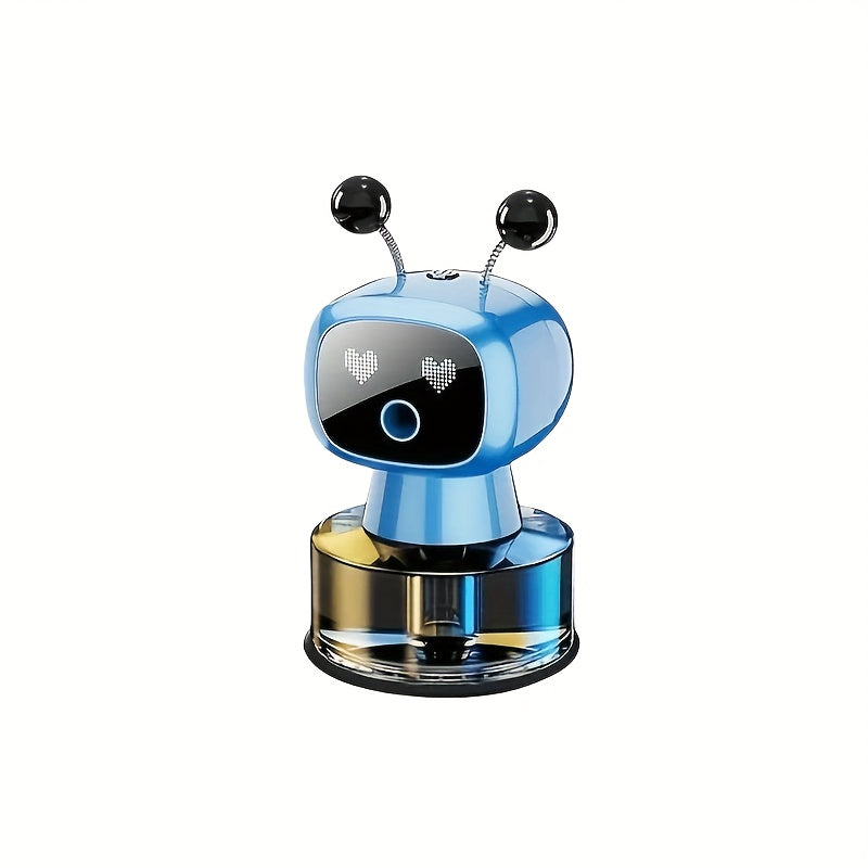 Désodorisant pour voiture robot intelligent, rechargeable par USB, pulvérisation automatique, écran d'expression IA, diffuseur de parfum automatique réglable sur 4 niveaux, décoration de voiture, cadeau