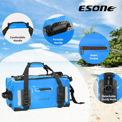 Sac à dos étanche pour kayak, camping, surf et voyage – Sac polochon léger à fermeture par enroulement pour hommes et femmes, stand-up paddle, bateau et aventures en plein air, 40 L / 60 L / 90 L