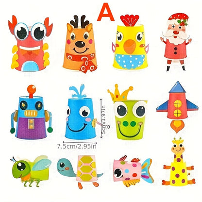 Kids Animal Craft DIY Kit - Educational Arts & Crafts Set with Stickers, Foam Pieces & Creative Activities for Boys & Girls Ages 3-8, Builds Fine Motor Skills, Perfect Birthday & Holiday Gift
