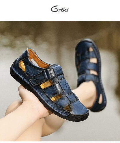 Sandales de sport fermées pour hommes – Chaussures de pêcheur d'extérieur respirantes, mocassins de plage d'été antidérapants pour la randonnée, la marche et les activités aquatiques | Velora