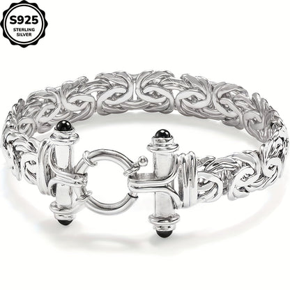 Bracelet classique pour femme en argent sterling 925 – Élégant bracelet chaîne en argent pour un anniversaire, une remise de diplôme et la Saint-Valentin, boîte cadeau incluse