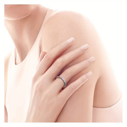 Bague anti-anxiété en argent sterling 925 avec motif fleur de lotus – Anneau rotatif oxydé « Just Breathe » pour soulager le stress, le TDAH, l'autisme et le yoga, bague unisexe pour l'inquiétude, tailles 57-67, cadeau pour femmes et hommes