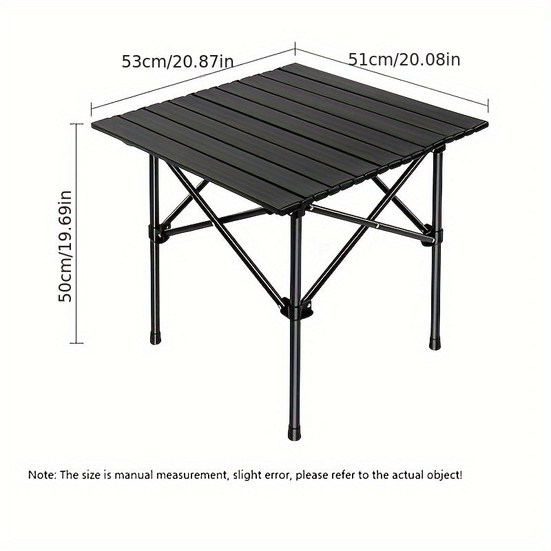 Grande table pliante portable avec sac de rangement - Table de jardin, pique-nique ou camping en extérieur, légère et facile à installer pour les voyages en voiture et excursions.