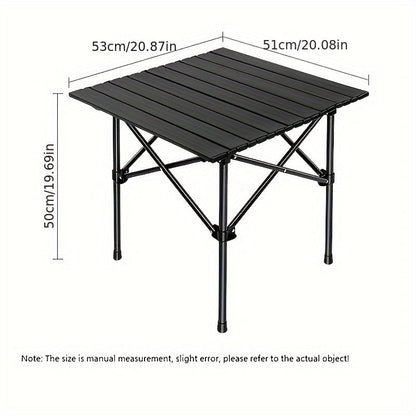 Grande table pliante portable avec sac de rangement - Table de jardin, pique-nique ou camping en extérieur, légère et facile à installer pour les voyages en voiture et excursions.