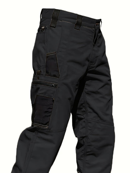 Pantalon cargo tactique pour homme, lot de 2, tissu ripstop, multi-poches, pantalon de travail d'extérieur pour camping, randonnée, chasse, pêche, coupe droite, passants de ceinture, S-XXXL