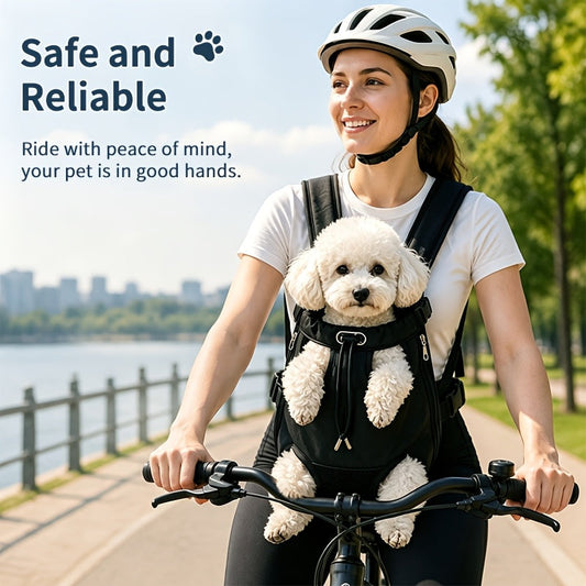 Sac à dos de transport mains libres pour chats et petits chiens – Harnais en maille respirante avec bretelles réglables, sac de voyage pour randonnées, vélo et promenades au parc, cadeau idéal pour Halloween et Noël