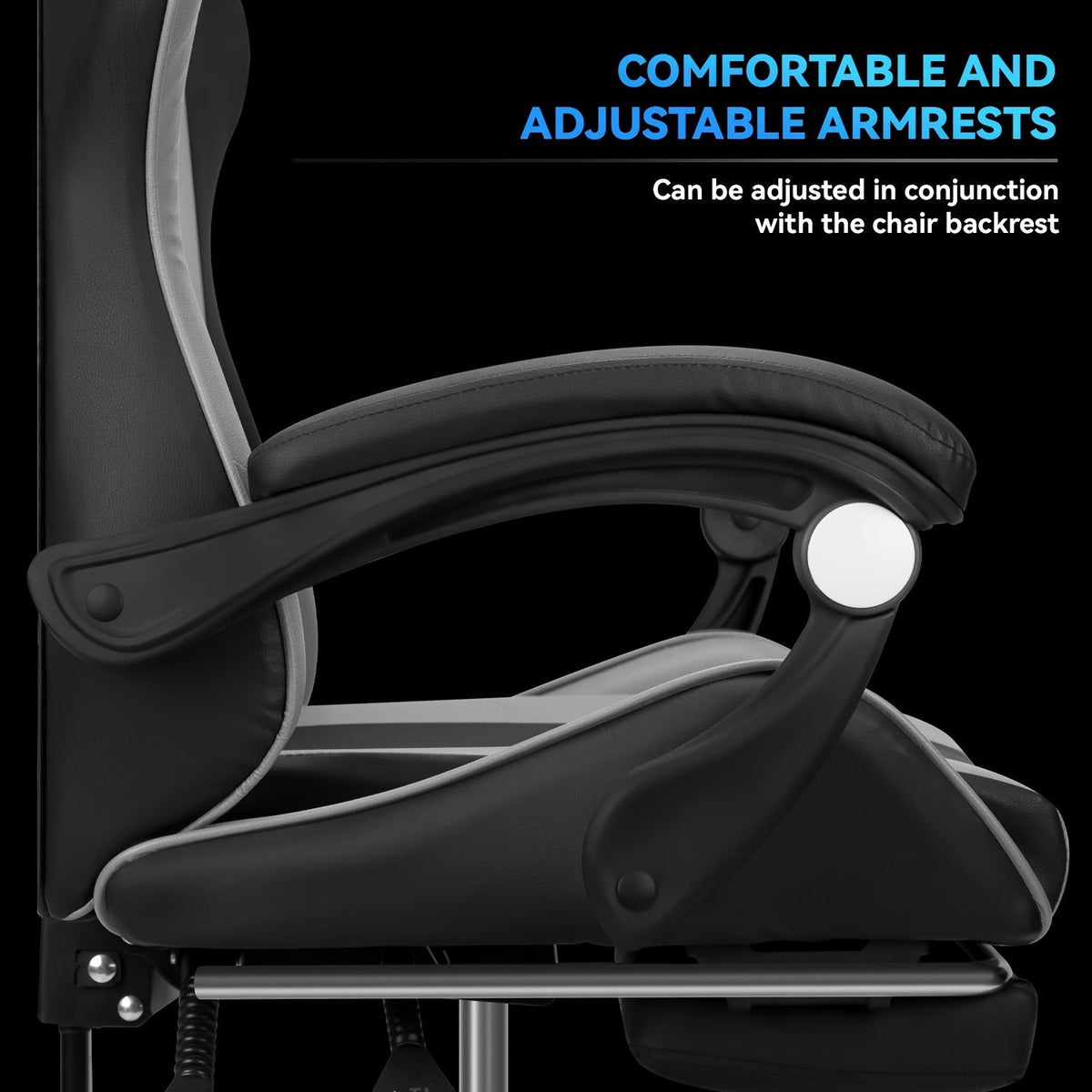 Chaise de bureau gaming ergonomique style course avec soutien lombaire, dossier haut réglable pour adultes et adolescents, fauteuil inclinable pour ordinateur PC
