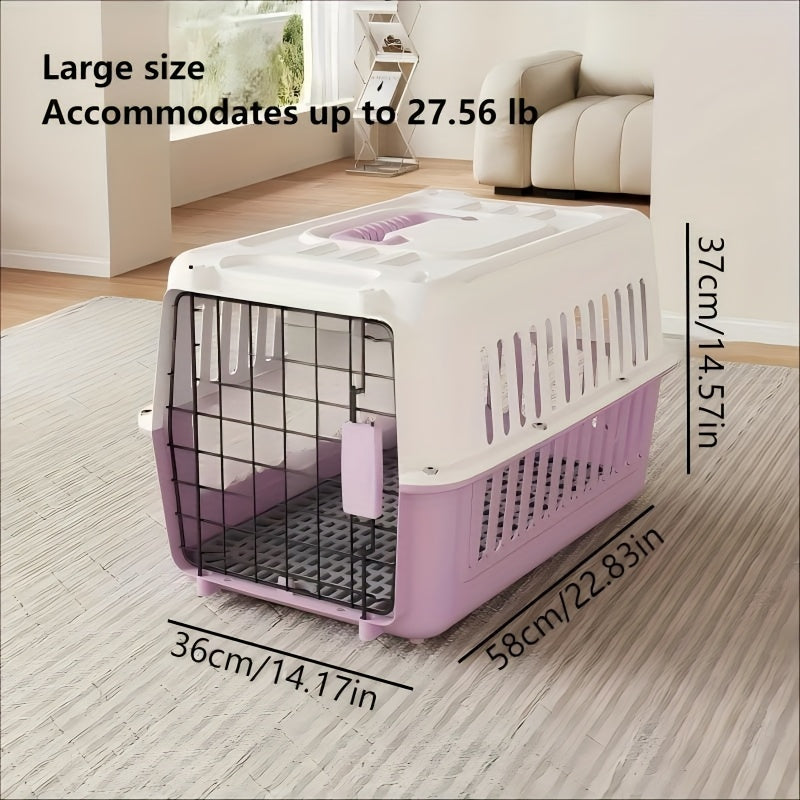 Caisse de transport pour animaux certifiée pour l'aviation – Approuvée IATA et FAA, transporteur portable pour chiens et chats, conforme aux normes des cabines aériennes, respirant, robuste, facile à assembler, caisse de voyage pour petits animaux.