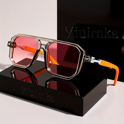 Lunettes de soleil unisexe à monture carrée oversize, protection UV, branches rétro écailles de tortue, pour hommes et femmes, voyage, plage, usage quotidien, inclut étui et chiffon de nettoyage, 6 couleurs
