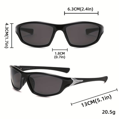 Lot de 4 paires de lunettes de soleil de sport UV400 pour hommes et femmes – Monture ultra-légère en PC avec protection complète des verres pour le cyclisme, la course à pied, l'escalade, la pêche et les voyages en plein air, pack économique.