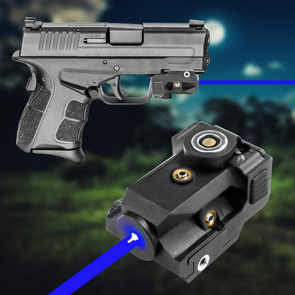 Viseur laser vert ultra-compact pour armes de poing et pistolets – Recharge USB magnétique, rail Picatinny 20 mm, interrupteur marche/arrêt ambidextre, nylon PA66, portée visible de 150 à 300 m – 7 variantes de couleurs et de charge
