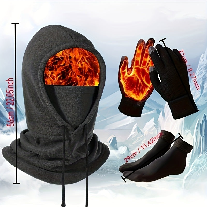 Cagoule d'hiver intégrale pour hommes et femmes – Protection thermique coupe-vent contre le froid pour le ski, le cyclisme et les activités en plein air, couvrant le cou et les épaules