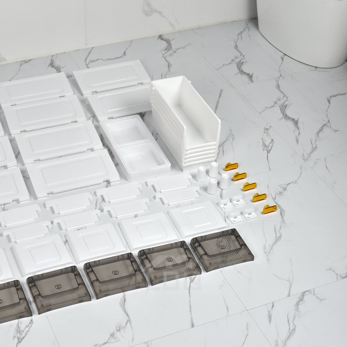 Meuble de rangement fin à roulettes avec tiroirs, organisateur en PP imperméable à 3, 4, 5 ou 6 niveaux pour salle de bain, cuisine, chambre, petits espaces – Tour de rangement étroite