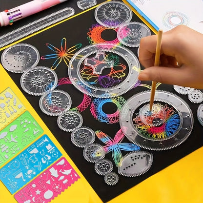 Kit de loisirs créatifs arc-en-ciel à gratter pour enfants, ensemble de papier à gratter DIY avec pochoirs et stylet, activité artistique créative sans piles pour journal, dessin, scrapbooking, cadeau de Noël, Halloween et Pâques